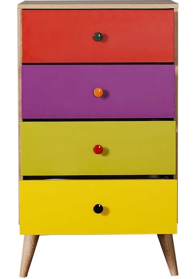 Rainbow 4 Çekmeceli Şifonyer - Sonoma-renkli 60x104x45 Cm Gxyxd