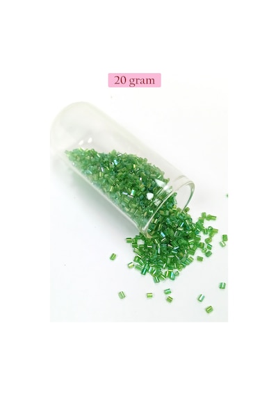Kesme Cam Boncuk 2mm - 4 Renk - Toplam 80 Gram - Bnc436