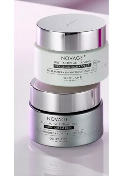 Novage+ Multi-active Yaşlanma Karşıtı Gece Ve Gündüz Kremi Rich 2'li Set 41058-41048