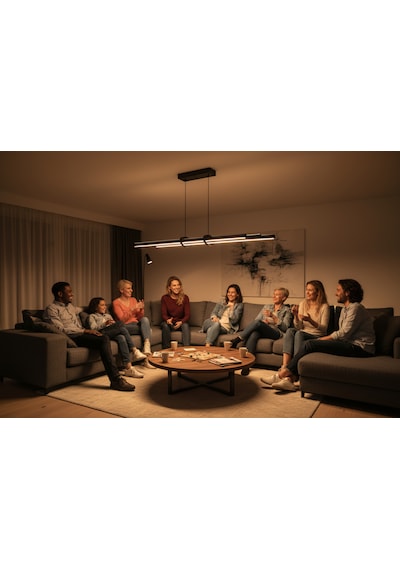 Cosmo Gold Lineer Led Sarkıt Avize Kumandalı Dim Edilebilir Yukarı & Aşağı Işık Sarı Işık