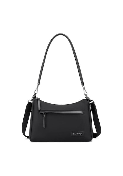 Smart Bags Twill Dimi Kumaş Kadın Omuz Çantası Siyah