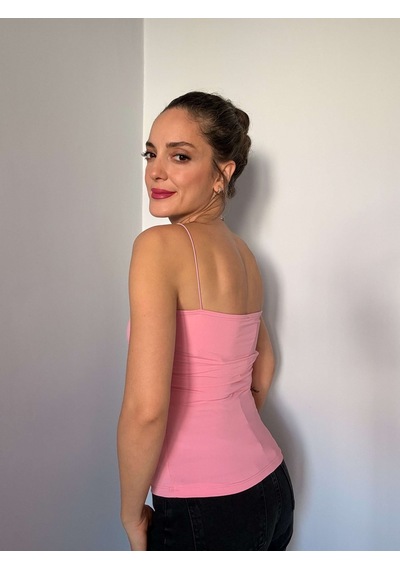 Ali Butik Pembe İp Askılı Atlet Pembe
