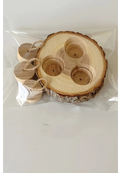 Ahşap Hamster Oyuncak Atıştırmalık Kutusu - Diş Öğretici Eğitici Oyuncak