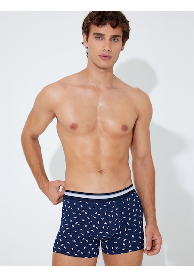 Koton 3'lü Boxer Seti Şimşek Baskılı Çok Renkli Lacivert Desenli 5wlm90004mk Lacivert