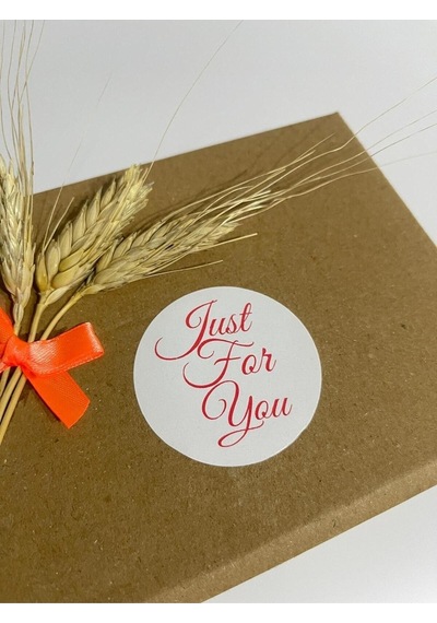 Just For You El Yazılı İnce Yuvarlak Yapışkanlı Etiket 4x4 Cm 120 Adet