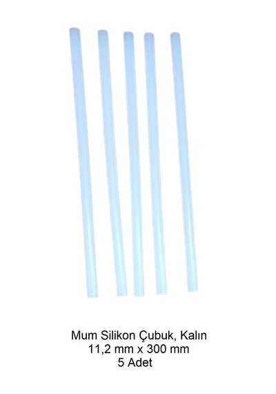 Silikon Mum Çubuk, Kalın 11,2 X 300 Mm 5 Adet