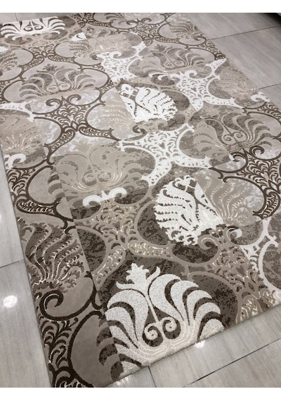 Saray Halı Sembol 12442 R 150X230 Krem Kahve Temiz Hava 4 M2 Halı
