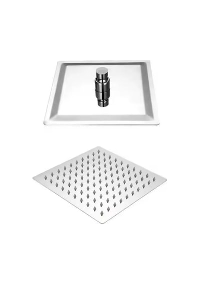Tepe Slim Duş Başlığı, 304 Paslanmaz Çelik, Metal 25 Cm Kare Slim Model Standart