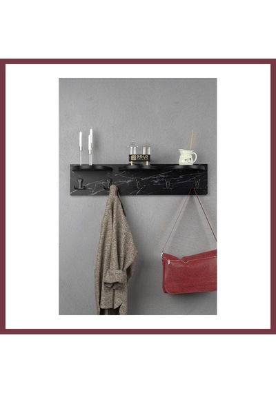 Storeşahin 5'li Duvar Askılığı Bendir Siyah 80 Cm Shn0720