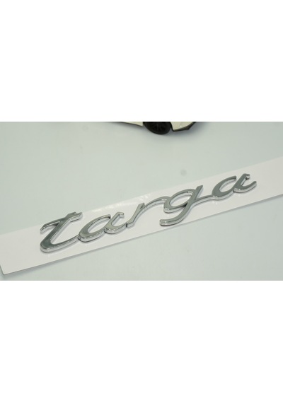 Dk Porsche Targa Bagaj 3m 3d Gümüş Krom Abs Yazı Logo Amblem