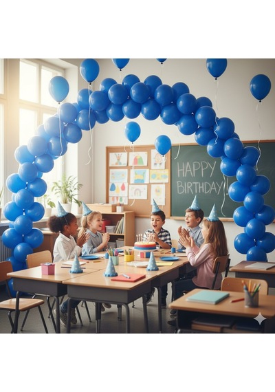 10 Adet Mavi Parıltılı Metalik Balonlar Parti & Kutlama Paketi Diğer