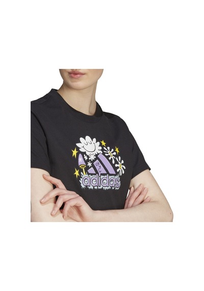 Adidas Doodle Fill T Kadın Günlük Tişört Ij7327 Siyah 001