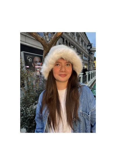 Mollycrush Genç Beyaz Peluş Bucket Kürk Şapka Premium Trend Kış Modası Beyaz