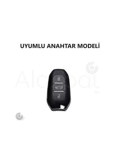 Peugeot 208 308 508 2008 3008 5008 Elektroliz Tpu Anahtar Kılıfı Pembe