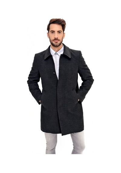 Plt8365 Dewberry Erkek Palto-antrasit Antrasit