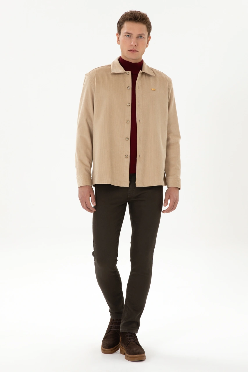 U.s. Polo Assn. Erkek Camel Gömlek Desenli 50316668-vr015 Camel