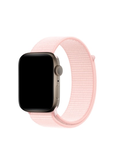 Caseonn Apple Watch Uyumlu Ultra Kordon Hasır Kumaş Nylon Kayış Pudra
