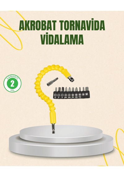 12 Parça Akrobat Vidalama Uç Seti Esnek Dar Alan Kullanım 05336070