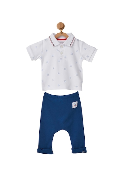 Dear Enika Andywawa Erkek Bebek Polo Yaka Gemi Çapası Motifli Alt Üst Takım Ac22644 001