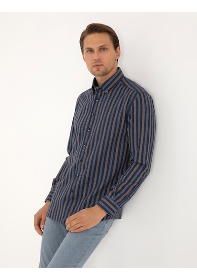 Pierre Cardin Erkek Lacivert Gömlek Desenli 50312384-vr033 Lacivert