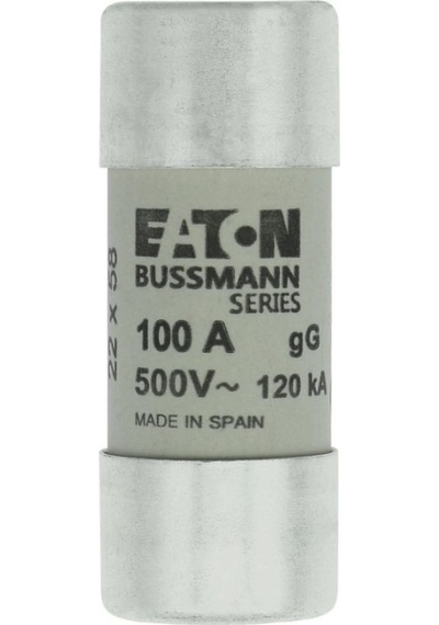 Eaton C22g100 Silindirik Sigorta 22x58, Gg/gl, 500v, 120ka - 100a