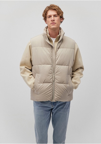 Mavi Bej Şişme Yelek Loose Fit / Bol Rahat Kesim 0110362-70154 Krem