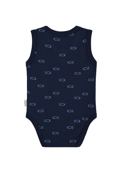 Civil Baby Balık Empirme 3-36 Ay Çıtçıtlı Badi - Lacivert