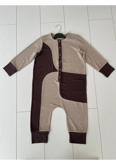 Oliven The Kid Oliventhekid Bisiklet Yaka Triko Tulum Vizon Kahve Kahverengi