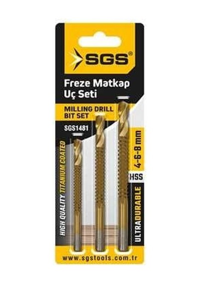 Sgs1481 - 4-6-8mm Freze Matkap Uç Seti