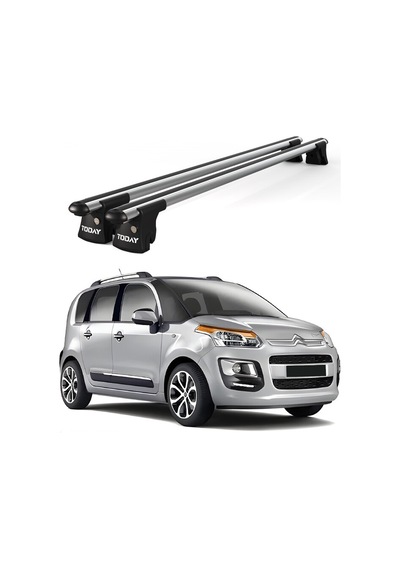 Trio-ı Citroen C3 Picasso 2009-2017 Uyumlu Kilitli Ara Atkı 120cm Port Bagaj Tavan Barı