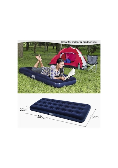 Bestway Pavillo 67000 Tek Kişilik Şişme Yatak Kamp 185x76x22 CM Mavi