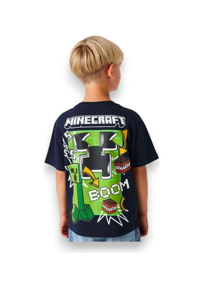 Sea Bubbles Minecraft Çocuk Tişört Lacivert