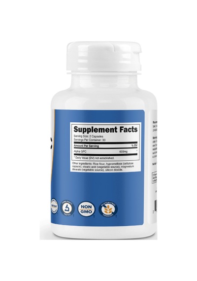 Nutricost Alpha Gpc 600mg, 60 Capsules - Non-gmo And Gluten F...