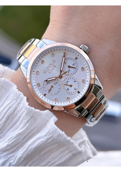 Jg.polo Club Çelik Kasa & Kordon Kadran Fonsiyonları Aktif Kadın Kol Saati+bileklik Jg04411.2 Rose Gold - Gümüş Jg.polo Club Çelik Kasa & Kordon Kadran Fonsiyonları Aktif Kadın Kol Saati+bileklik Jg04411.2 Rose Gold - Gümüş