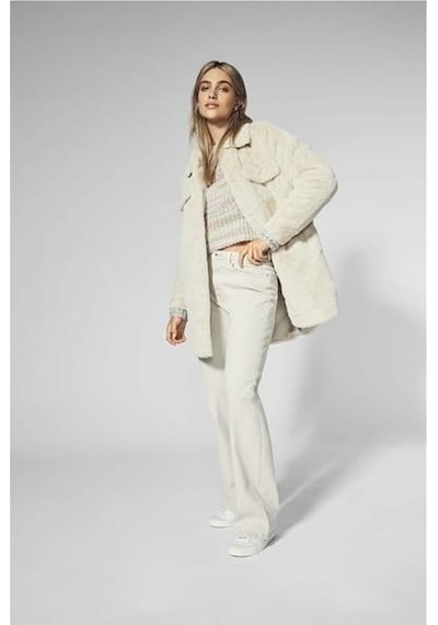 Only Onlvıda Fur Shacket Otw Bej 001