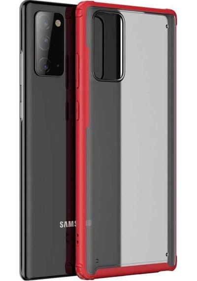 Galaxy Note 20 Kılıf Zore Volks Kapak Kırmızı
