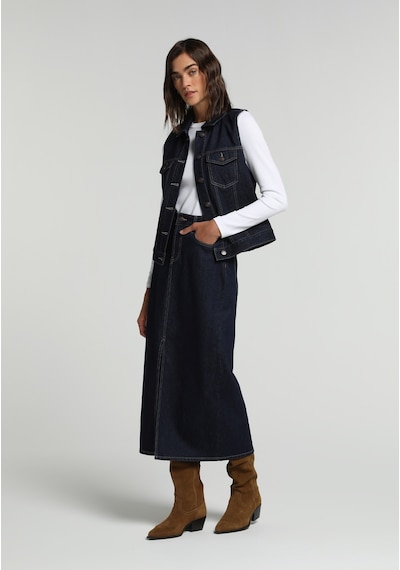 Colin's Colins Regular Fit Kadın Dark İndigo Denim Yelek Cl1082774 Q1.v1 Dn45186