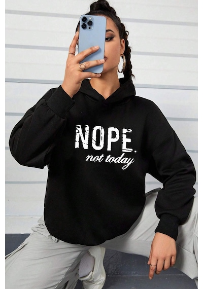 Uyguntarz Unisex Nope Baskılı Sweatshirt 1siyah