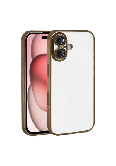 Apple Uyumlu iPhone 17 Uyumlu Lensli Silikon - Çöl Titanyum