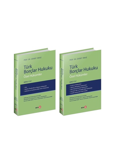Türk Borçlar Hukuku Özel Hükümler Cilt.I Cılt.II Takım