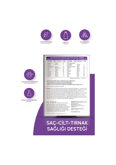 Vitabiotics Perfectil Skin Hair Nails Cilt Saç Tırnak 30 Tablet