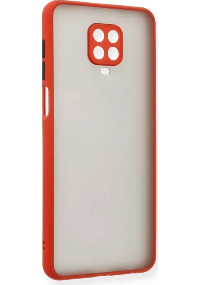 Newface Xiaomi Redmi Note 9 Pro Kılıf Montreal Silikon Kapak - Kırmızı