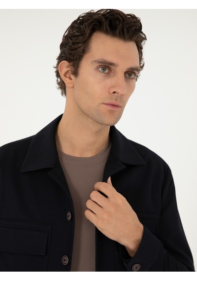 Cacharel Koyu Lacivert Regular Fit Ceket