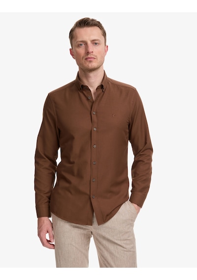 Pierre Cardin Erkek Koyu Kahverengi Gömlek Desenli 50325365-vr084