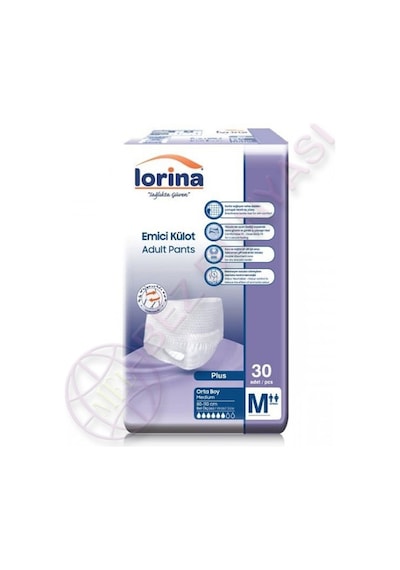 Lorina 6 Damla Emici Külot Hasta Bezi Orta Boy M 30'Lu x 2 60 Adet