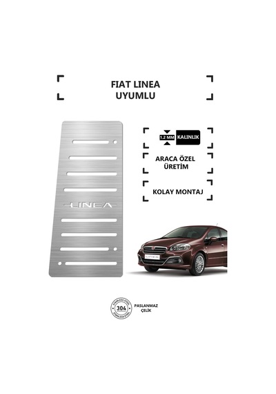 Fıat Linea Ayak Dinlendirme Pedalı Krom Ayak Dayama Pedalı