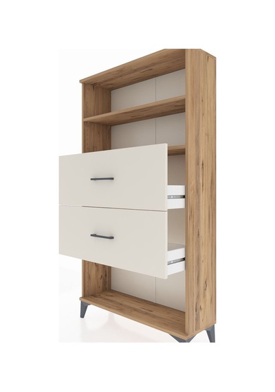 Arges Dolap 2 Raflı 2 Çekmeceli 88x30x163 Çam-aytaşı Atlas Çam