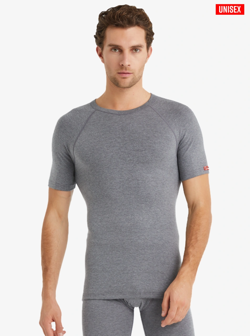 Blackspade Unisex Termal Tişört 2. Seviye 9258 - Gri Melanj
