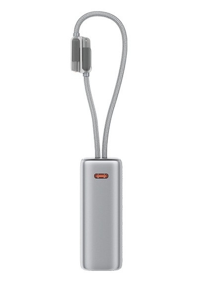 Ttec Recharger Pro Tft 10.000mah Pd 35w Usb-c Ve Lightning Dahili Kablolu Taşınabilir Hızlı Şarj Aleti / Powerbank 2bb279 Gri