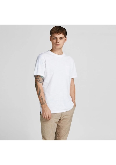 Jack & Jones Jack&jones Blatropic Solid Erkek Mavi Yuvarlak Yaka Tişört Mavi
